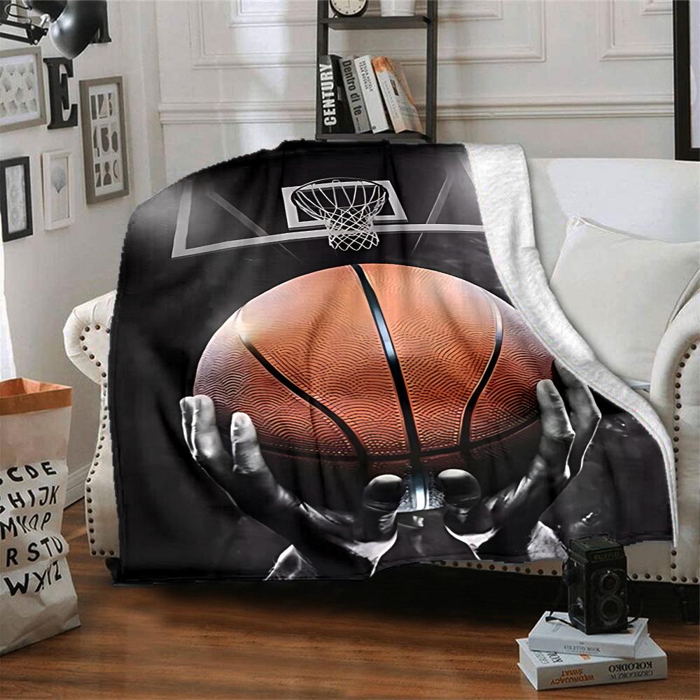 1 pezzo Coperte da tiro per canestro da basket Morbida Flanella, Accogliente per Tutte le Stagioni Poliestere Perfetta per Casa, Ufficio