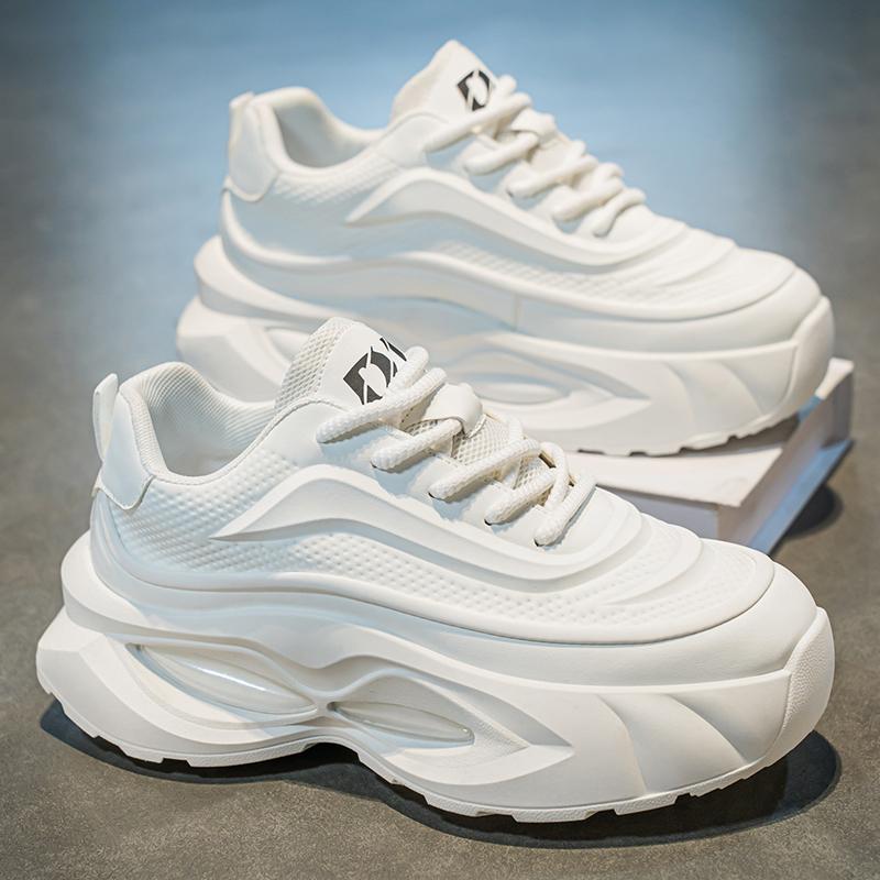 

Men s Casual Shoes 2026 Spring Versatile Sporty Trendy Platform Shoes Fashionable Soft Bottom Internal Heel Shoes Breathable Pla 39