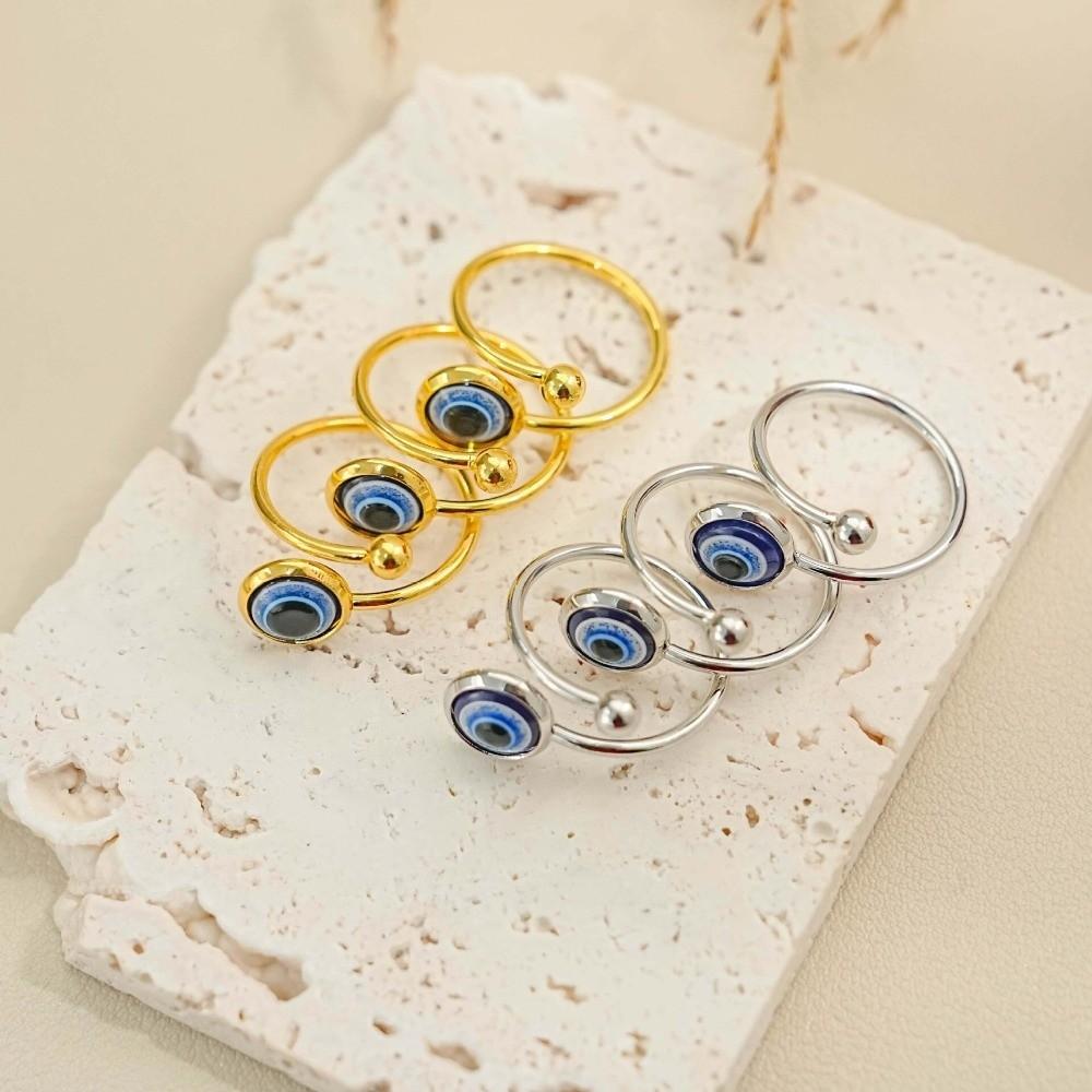 Zinc Zinc Alloy Demon Eye Bracelet Gothic Blue Eye Ring Trendy Adjustable Creative Bangle  Gift Giving