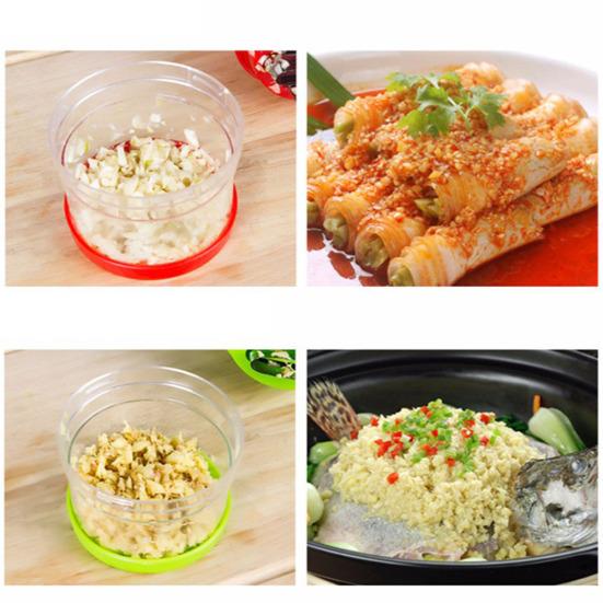 Multipurpose Home Grønnsakskutter Kjøkken Løk Hvitløksskjærer Matpressing