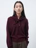 GENERALIDEA Whole Garment Wool V-Neck Knit Pullover [Burgundy] / Wbe4L05546