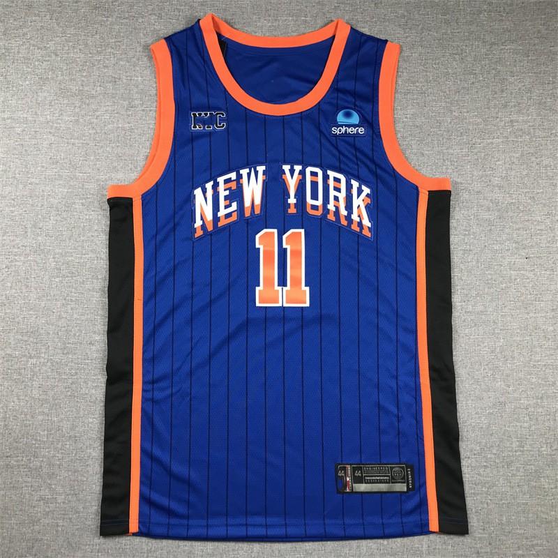 Mens NBA New York Knicks 11 Embroidered Basketball Jersey Sportswear Unisex Team Fan Apparel