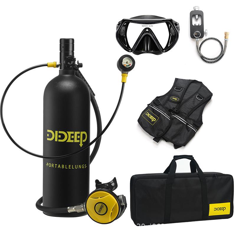 DIDEEP X5000Pro 2L Scuba Diving Equipment with Oxygen Tank & Residual Pressure Gauge