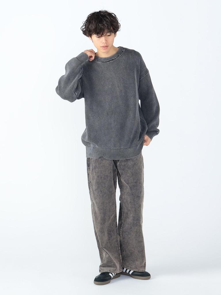 Jeans Fade Cotton Corduroy Pants BLACK M [BEAMS HEART] Men's