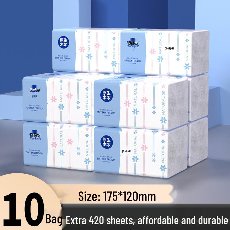 To Moxi Boxed Tissue Paper, 420 Sheets, 5-Ply, Large Pack, Napkin/Toilet Paper Replacement