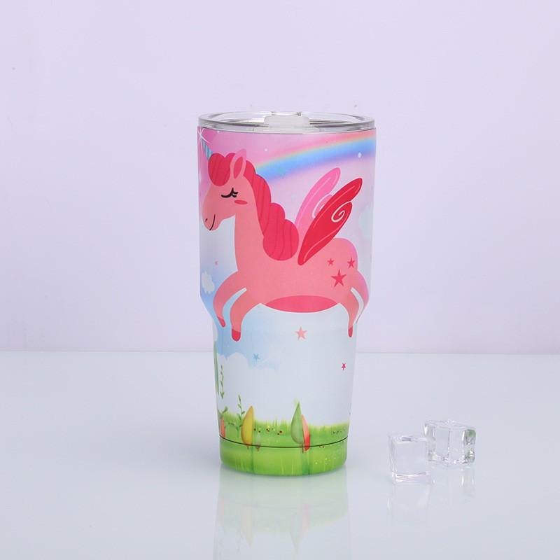 30oz Vacuum Insulated Stainless Steel Travel Mug Car Use Double Wall Cup With Straw Lid Portable Cold Retention Drinkware