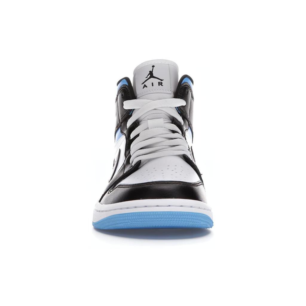 Air Jordan 1 Mid 'University Blue Black White' Women's BQ6472-102