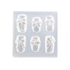 Sculpture Stamping Plate Nails Stencils Crystal Epoxy Resin Mold Nail Art Tool Elegant Manicure Templates Accessoires