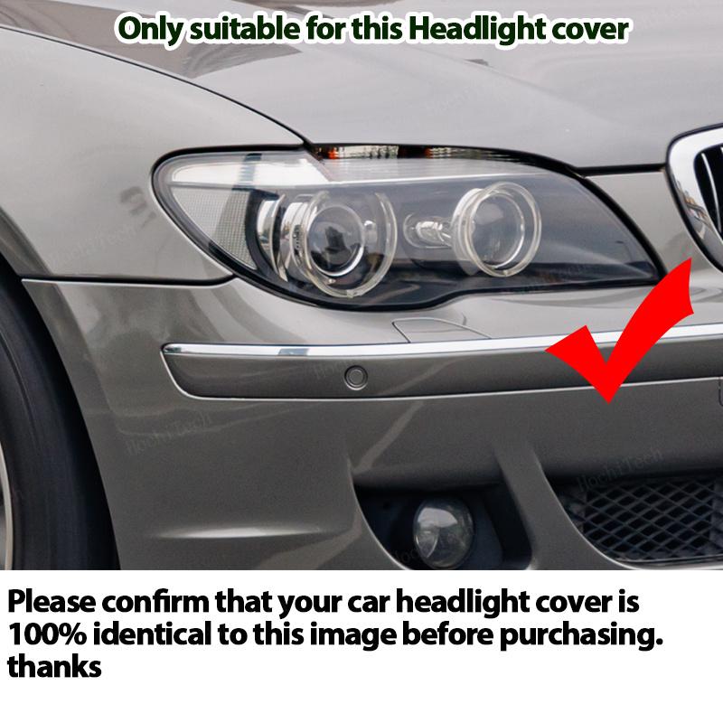 Head Lights Cover For BMW E65 E66 E67 2005-2008 facelift Transparent Housing Front Headlights Lens Shell Glass Lampcover