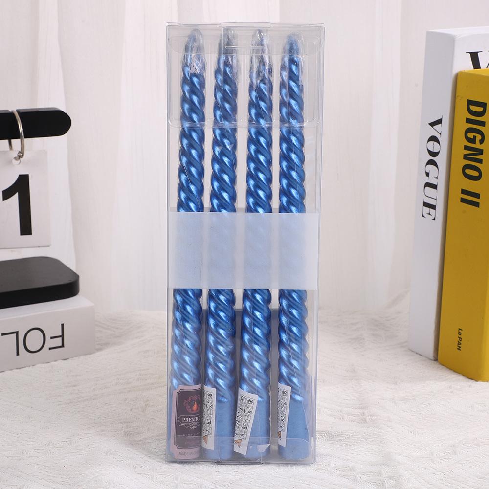 4pcs 10 Inch Tapered Stem/threaded Candles Long Burning Time Smokeless for Home Decoration Birthday Party Candlelight Dinner