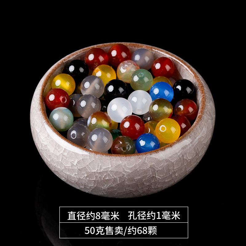 7A Natural red agate loose beads, mixed color round beads, small beads DIY Handmade woven bracelet beading accessories materials