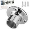 316 Stainless Steel Round Stanchion Base 90 Degree Marine Boat Hand Rail Fitting for 32mm Pipe