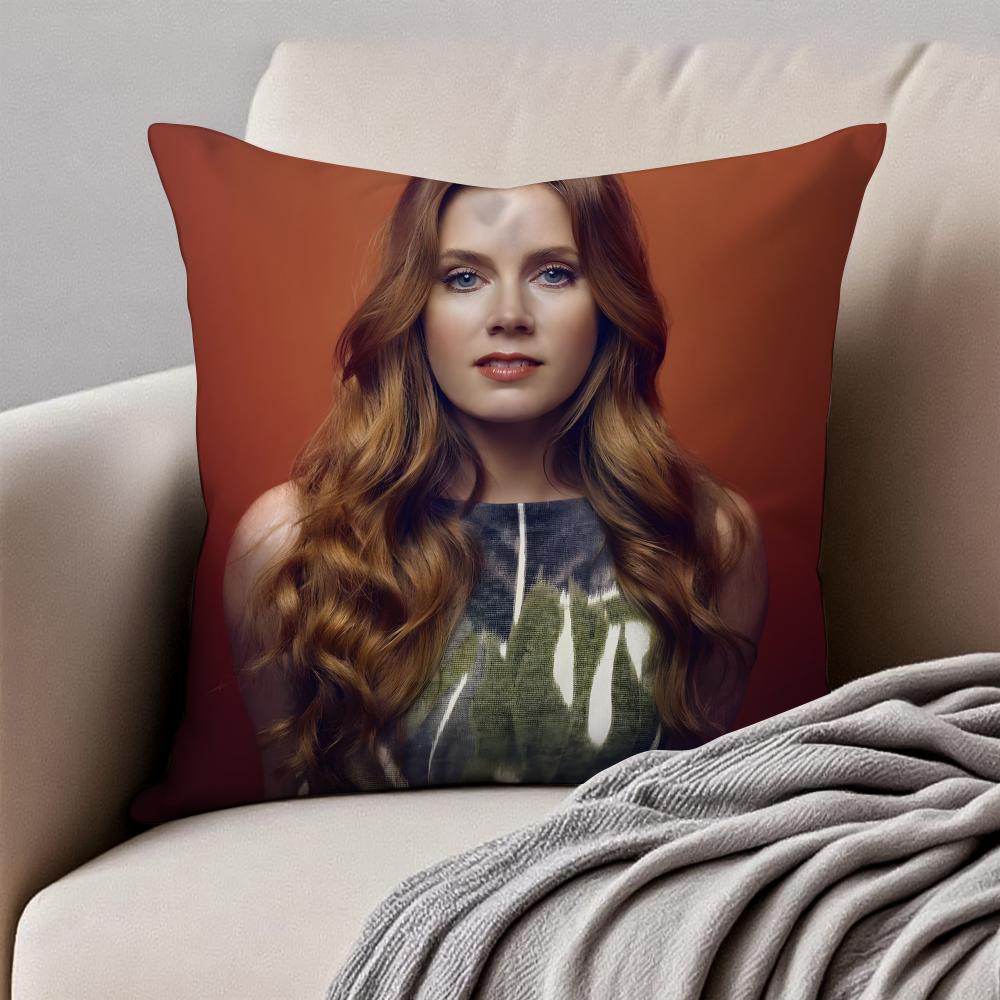 AAmy Adams Cushion Cover Pillowcase Antidustmite Invisible Zipper Short Plush Sofa Cushion
