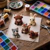 Cute Diy Handmade Colorful Beaded Animal Figurines Material Kit Perfect For Home Desktop Decor Ideal Gifts For Craft Lovers