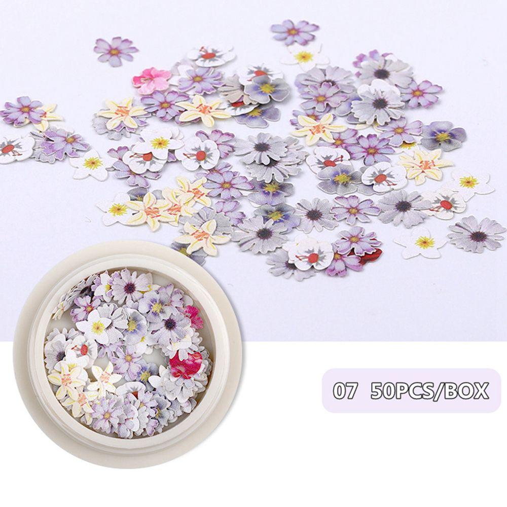 Rose Mixed Slices Daisy Flowers Holographic Nail Art Sequins Nail Paillettes Glitter Flakes