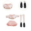 1/ Weibliche Figuren Kleidung Miniaturfigur Rock Hemd Schuhe Anzug Aussehen PP Geeignet