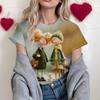 New Women's T-Shirt 3D Print Pattern Casual Fashion Short Sleeves