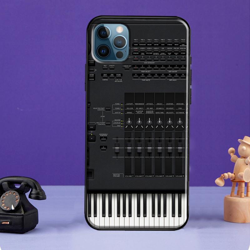 Vintage Synth Synthesizer Case For iPhone XR X XS Max SE 2020 7 8 Plus Phone Cover For iPhone 11 14 12 13 Pro Max Mini