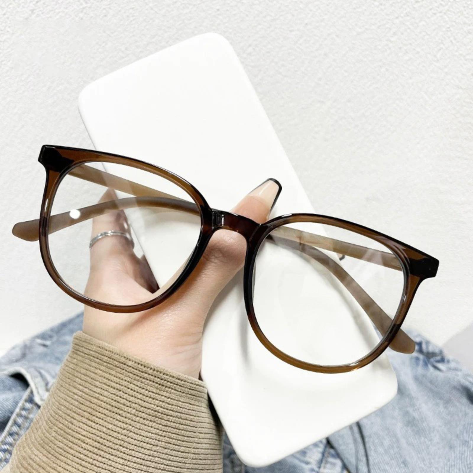 Ultra-light Chestnut Brown Glasses, Stylish And Natural-looking. One Size