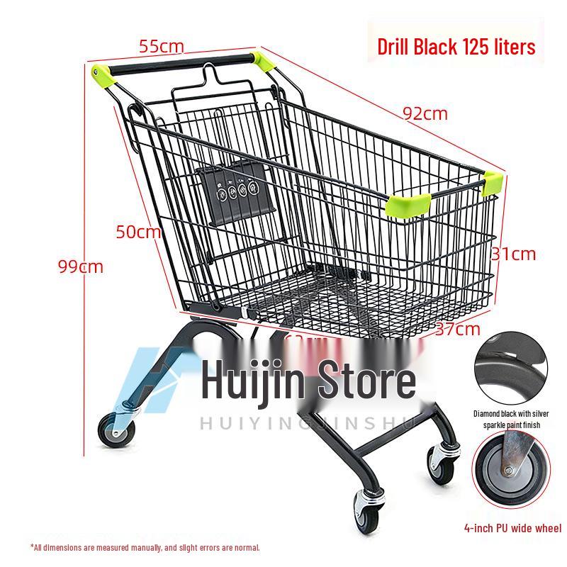 European Herringbone Shopping Cart for Supermarkets and Warehouses
