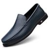 Fashion Genuine Leather Mens Low Heel Loafers Handmade Casual Shoes Soft-Soled Male Driving Shoes New Moccasins Breathable Slip On Flats