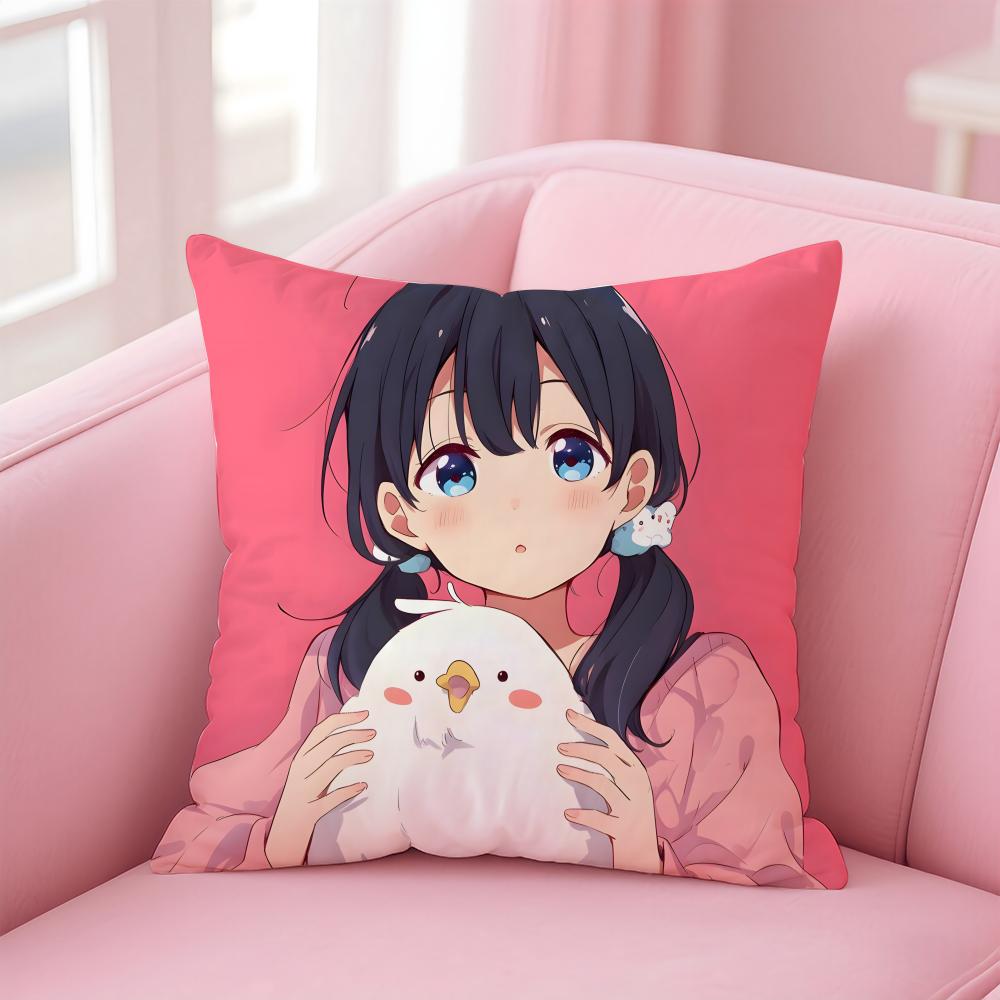 Anime T-Tamako M-Market Cushion Cover Home & Car Multi-Scene Pillow Cover - Reversible, Soft & Durable for Daily Use