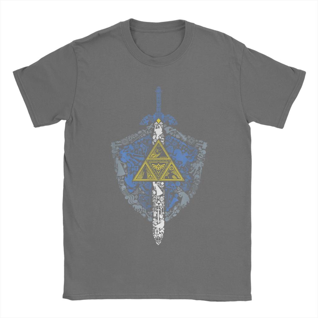 Zeldas Hylian Shield EleUnisext Icons T Shirt Unisexs 100 Cotton TShirts Tee Shirt Short Sleeve Clothing Birthday Present