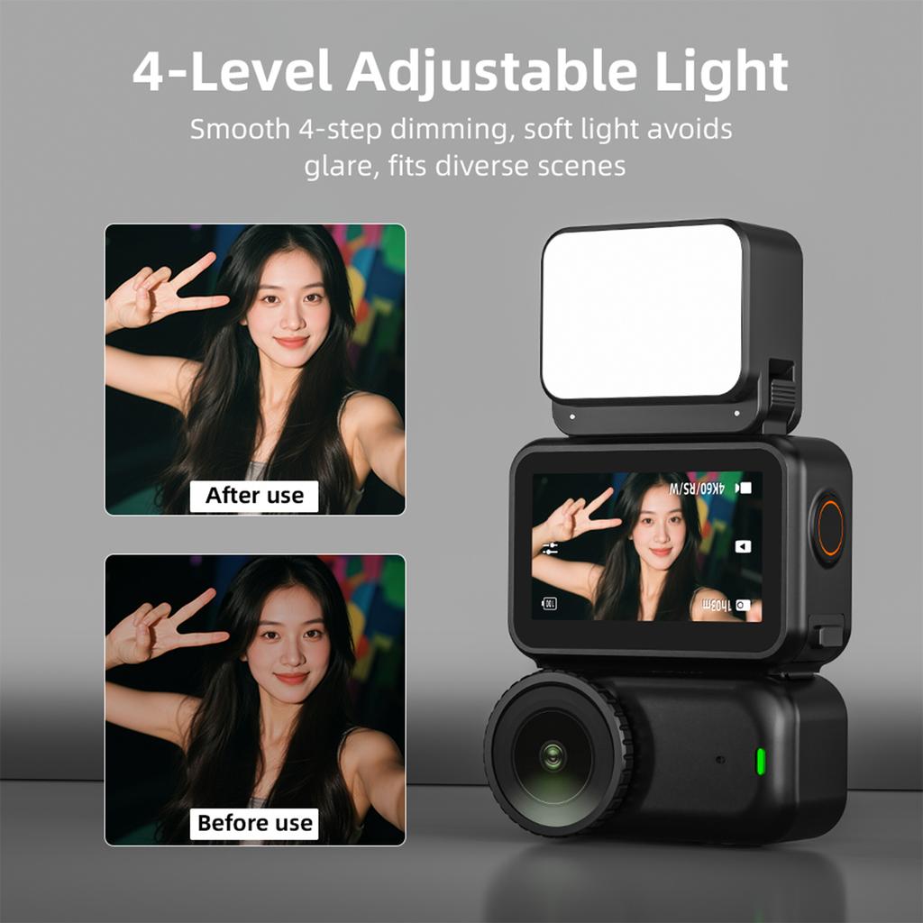 Strong Magnetic Fill Light 4-Level Dimming Mini Photography Vlogging Light 600mAh Rechargeable for DJI Osmo Nano Accessories