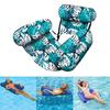 Inflatable Pool Floats for Adult Heavy Duty Pool Lounge Chairs Tropical Plants Pattern Water Floating Hammock for Summer Pool Beach Lake