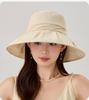 Bow-tie Brimmed Fabric Hat for Women Elegant Foldable Sun Hat UV Protection Fisherman's Hat Soft