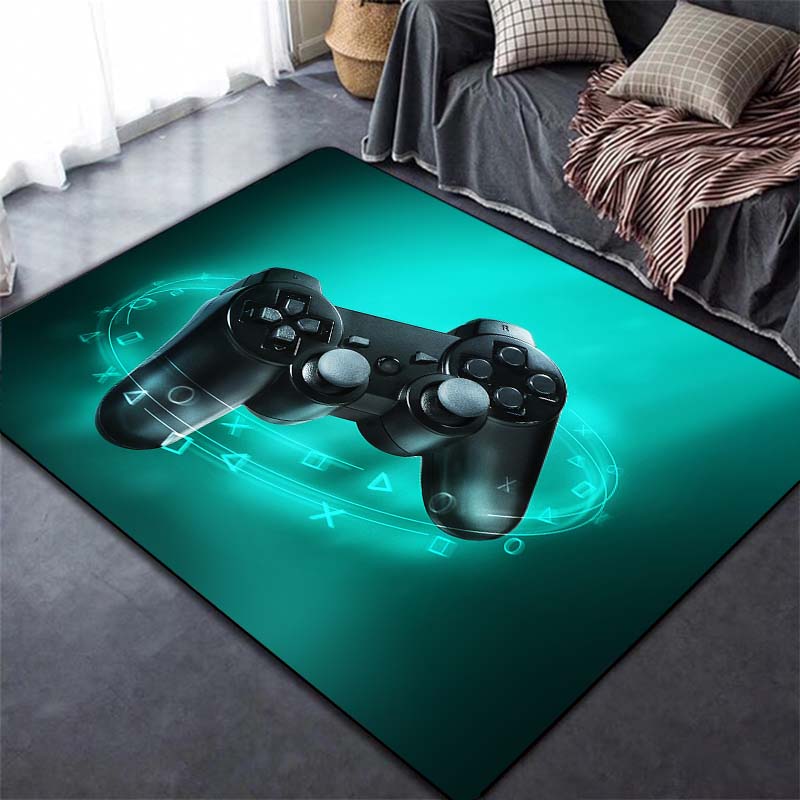 Gamer-Controller-Teppiche, rutschfeste Bodenmatte, Fußmatten, Home Runner-Teppich für Schlafzimmer, Indoor- und Outdoor-Kinderspielmatte