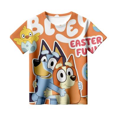 Summer Children's Short Sleeve T-Shirt Girls 3d Stitch Print Cute Cartoon Clothes Kids Cool Brand Tops Fashion Clothing