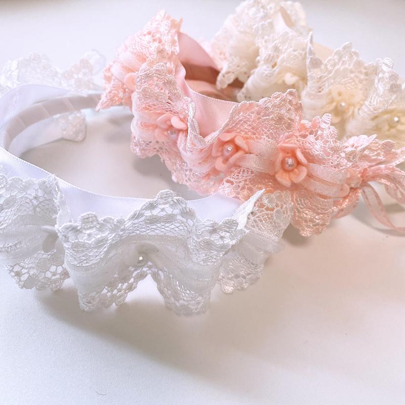 French Retro Princess Lace Pearl Lolita Headband & Hair Accessories