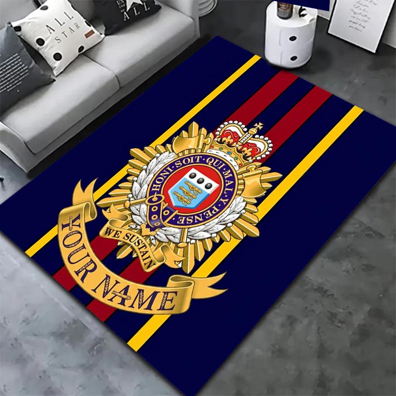 Royal Crest Emblem Custom Name Carpet Rug For Living Room Bedroom Home Sofa Decoration Kids Play Nonslip Floor Mat