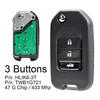 433Mhz Car Remote  Key with Electronic 47 G Chip TWB1G721 HLIK6-3T