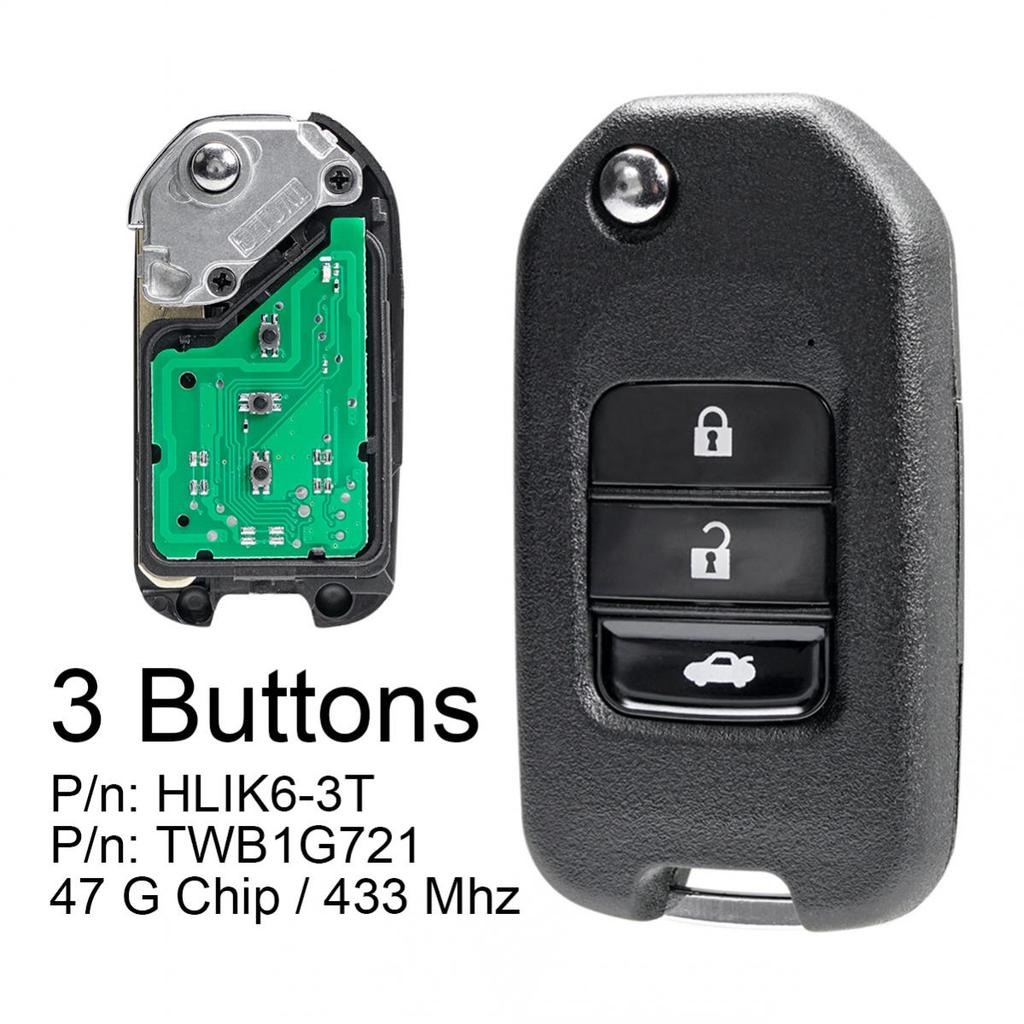 433Mhz Car Remote  Key with Electronic 47 G Chip TWB1G721 HLIK6-3T