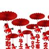 10 Pieces Happy Year Ceiling Decorations Spring Festival Decor with Tassels Hanging