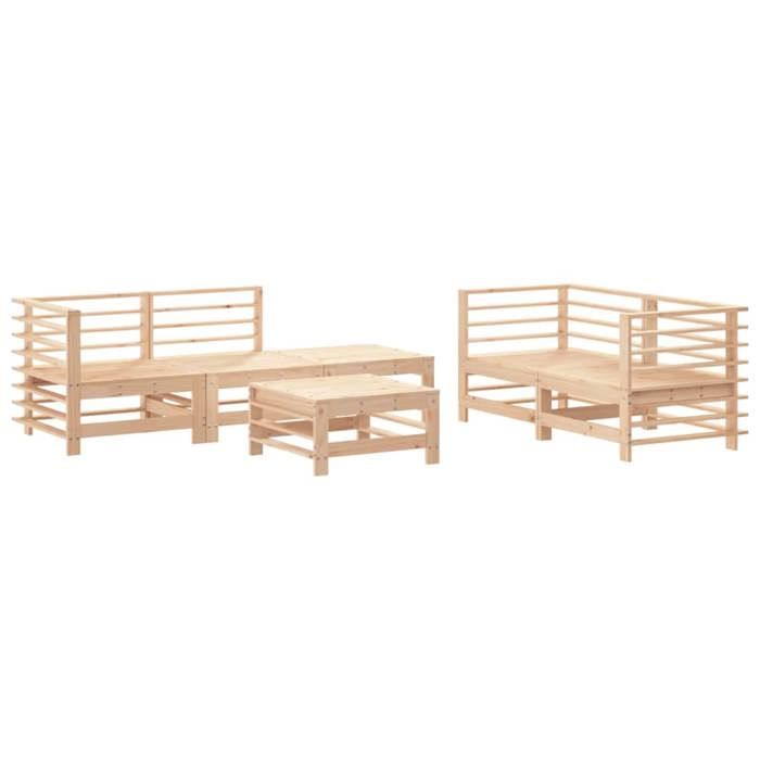 VidaXL Salon de jardin 6 pcs Bois de pin massif 3186200