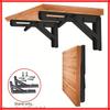 2pcs Sturdy Steel Folding Shelf Brackets Wall-Mounted Design for Workbench Table, Table Shelves Angle Bracket Home Hardware
