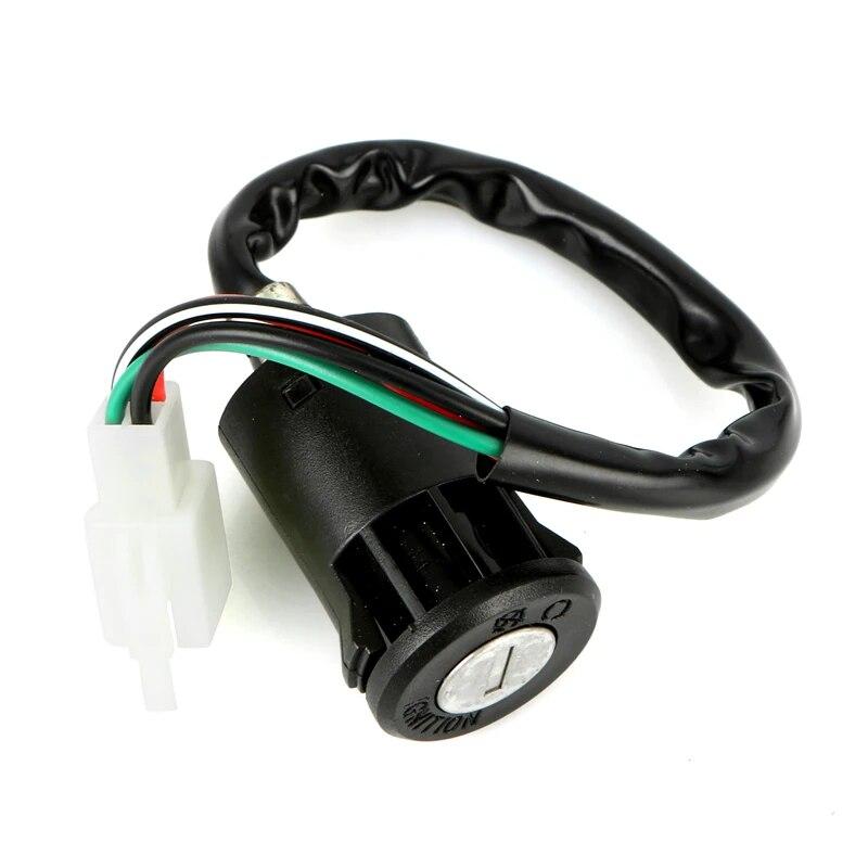 Universal Motorcycle Ignition Key Switch Lock 4 Wire Electric For ATV Go Kart Scooter Ignition Key Start Switch Parts Compatible