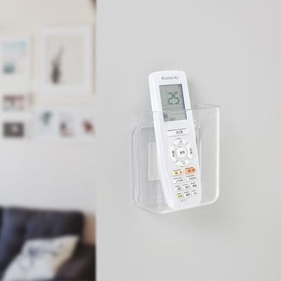 Prateleira de armazenamento de parede sem perfuração Caixa de armazenamento de telefone móvel na cama do dormitório Prateleira de armazenamento transparente Caixa de armazenamento de parede