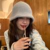 Soft Rabbit Hair Knitted Hat Winter Thickened Warm Wool Hat Hundreds Of Fisherman's Hat Cold Protective Ear Hat Women's Hat