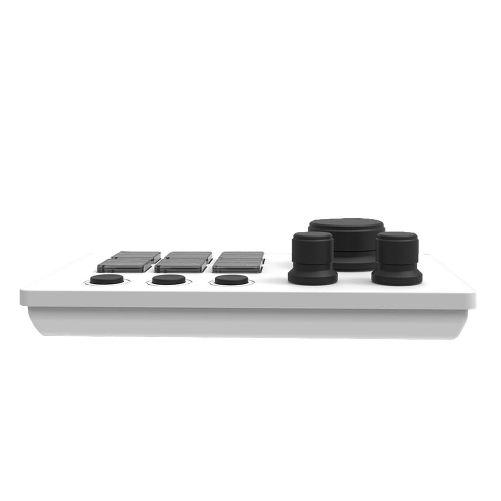 Visueller Tastatur-Stream-Controller mit 6 anpassbaren Tasten, 3 Knöpfen für Content Creators, Gaming, Weiß