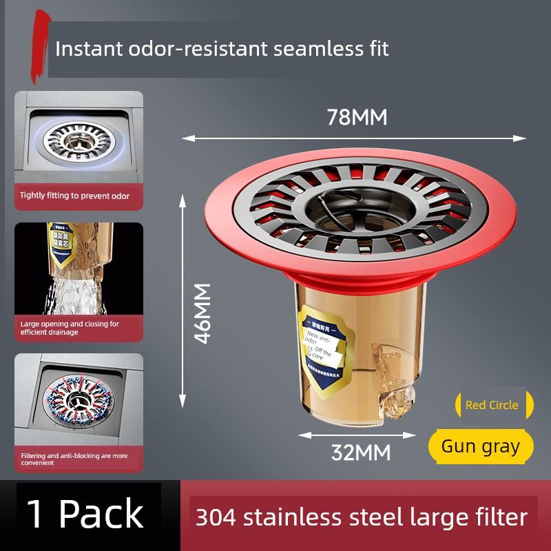 Floor Drain Deodorizer for Bathroom and Toilet, Universal Fully Enclosed Cover To Prevent Small Flying Insects and Odor