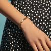 Pig Nose Chain Glass Bead Design Real Gold Plated Fashion Ol Temperament Bracelet For Women
