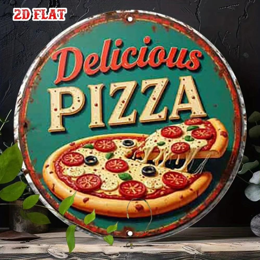 Vintage Campari Italian Ad Metal Sign  x Round D Flat Aluminum Wall Art Waterproof Decor for Vintage Cafes