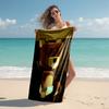 proof beach towel with Game Super Bear Adventure pattern - soft,absorbent,quick-drying,machine washable - perfect for swimming,camping,bathing