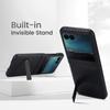 Luxury Carbon Fiber Texture Leather Phone Case for Motorola Moto Razr 40 Ultra Razr40 Built-in Stand Slim Protective Hard Cover