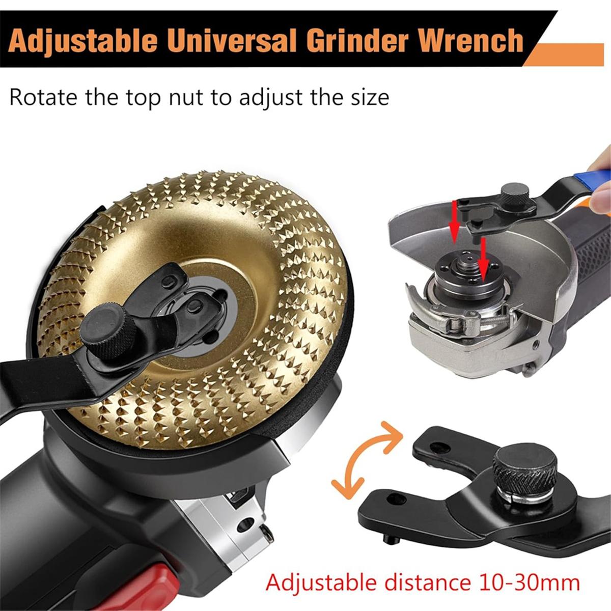 

5PCS Wood Carving Disc Set for 4in or 4-1/2in Angle Grinder,Flat Arc Oblique Parallel Grinding Wheels with Wrench China Mainland