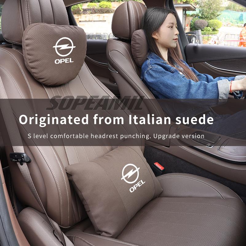 Car Headrest Lumbar Rest CushionOpel Astra Corsa Grandland Insignia Mokka Vectra GTC Tigra Vivaro Zafira Combo Vivaro GTC Delica